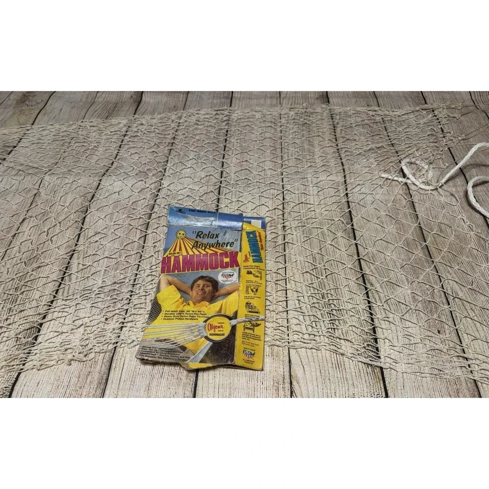 Vintage Algoma Relax Anywhere Hammock Nylon Net Adult 36